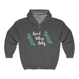 Good Vibes Only Women's Weed Zip Up Hoodie