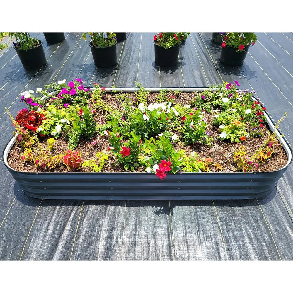 Vegega 11'' Tall 8x2 Corrugated Metal Flower Bed (9 in 1) v2.0