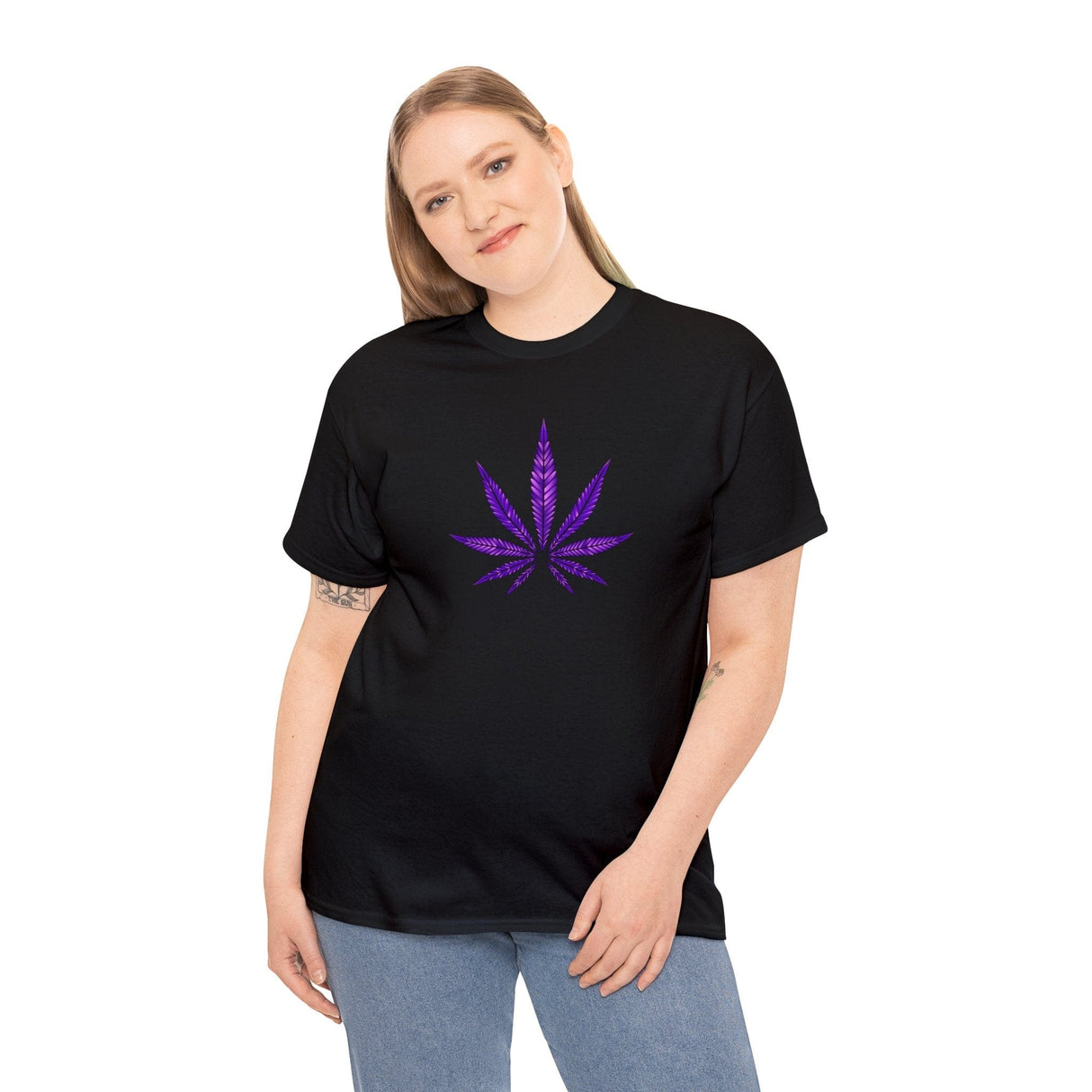Purple Cannabis Leaf Tee