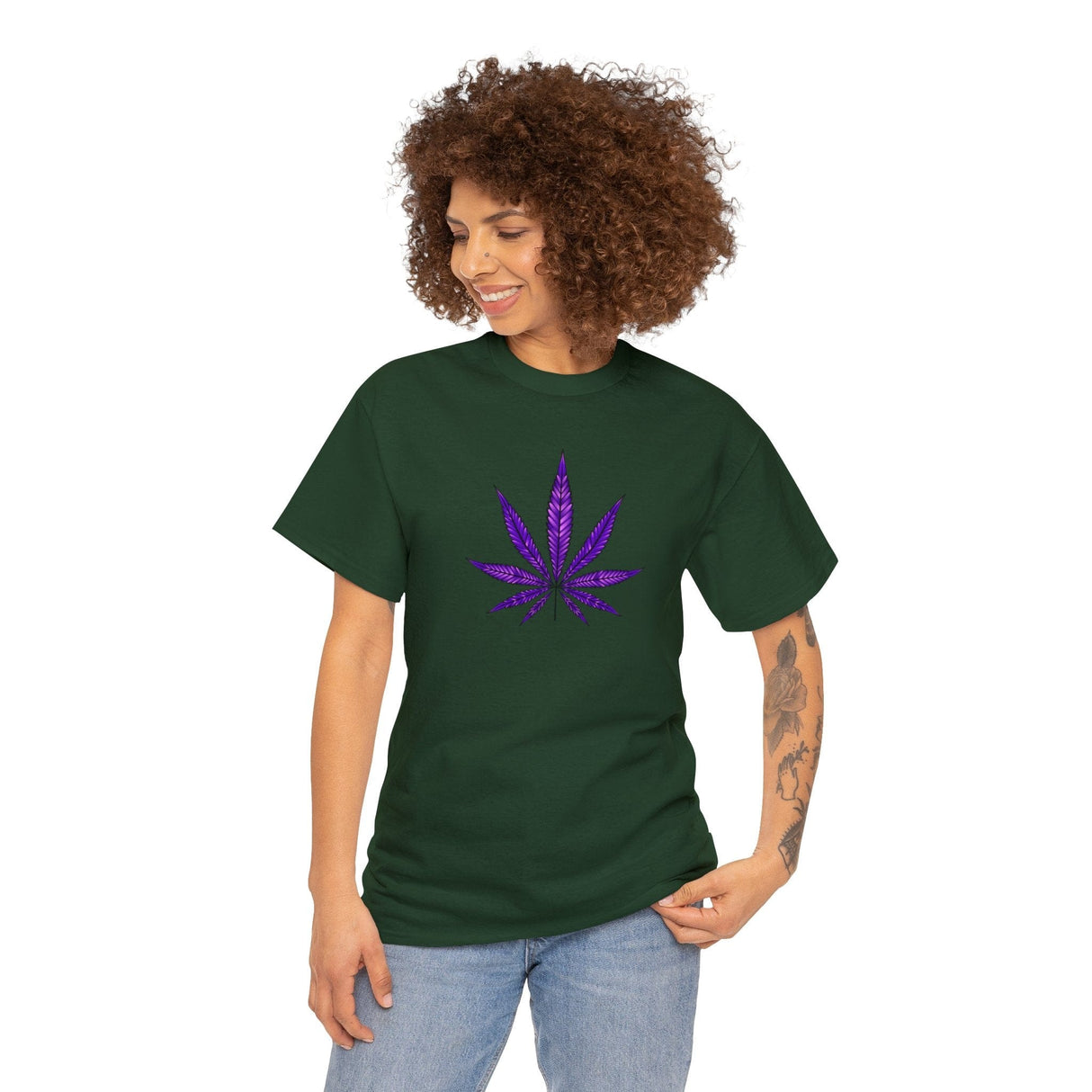 Purple Cannabis Leaf Tee