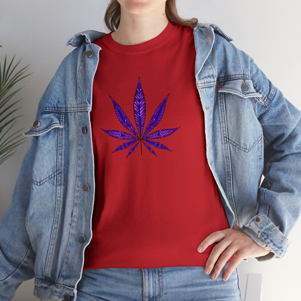 Purple Cannabis Leaf Tee
