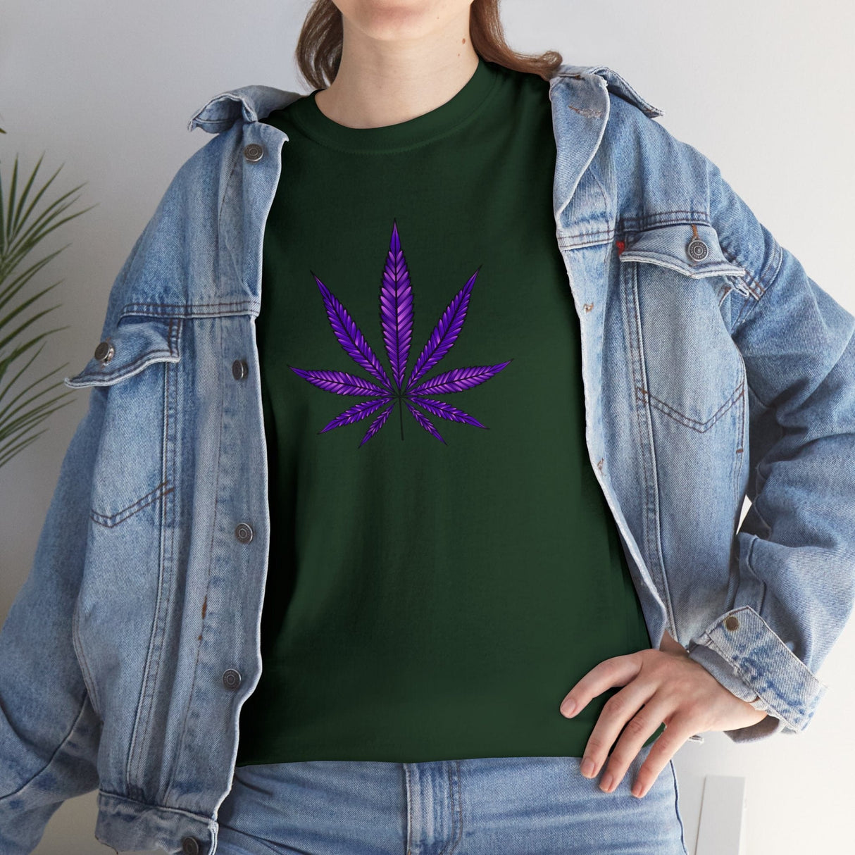 Purple Cannabis Leaf Tee