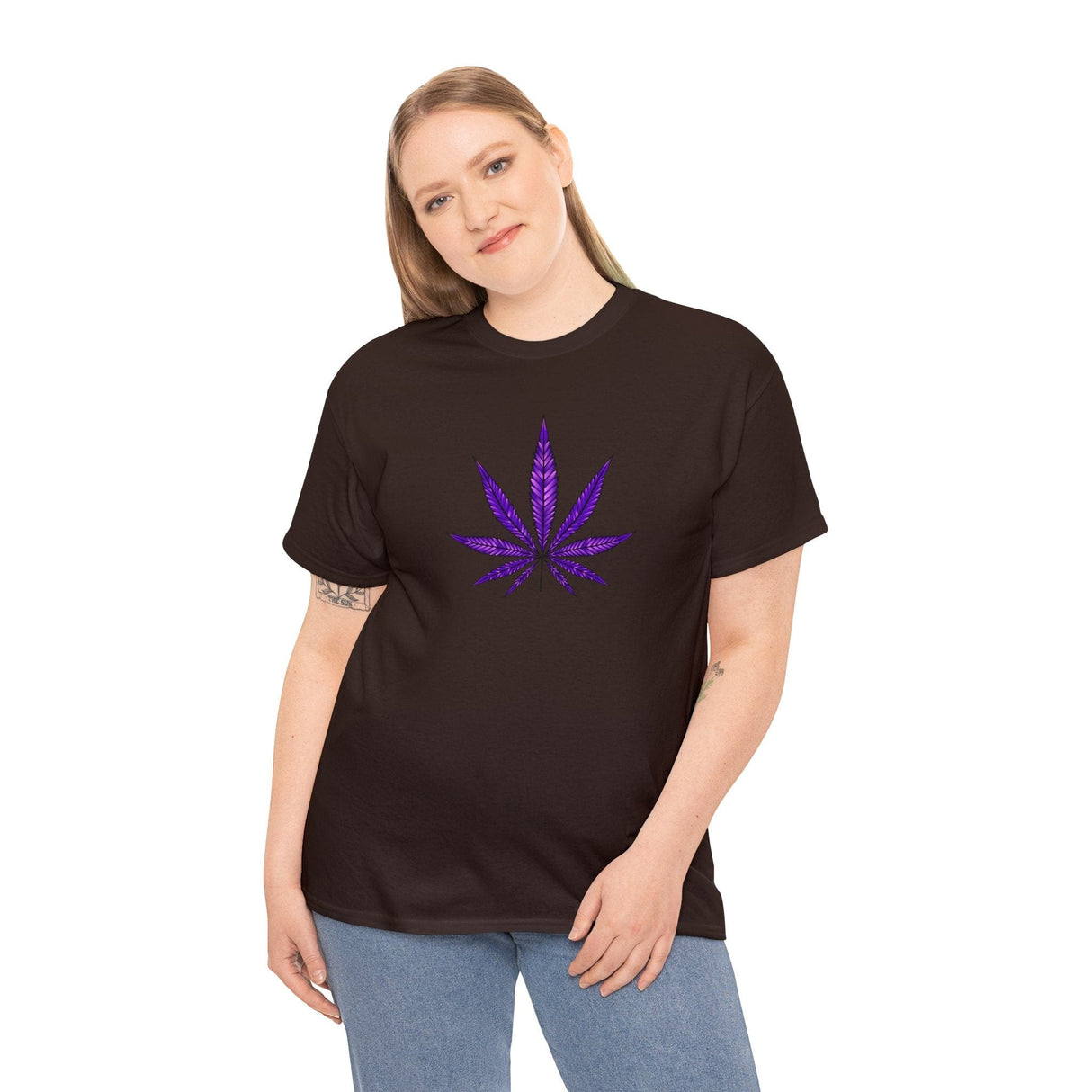 Purple Cannabis Leaf Tee