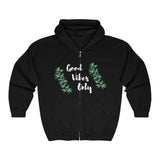 Good Vibes Only Women's Weed Zip Up Hoodie