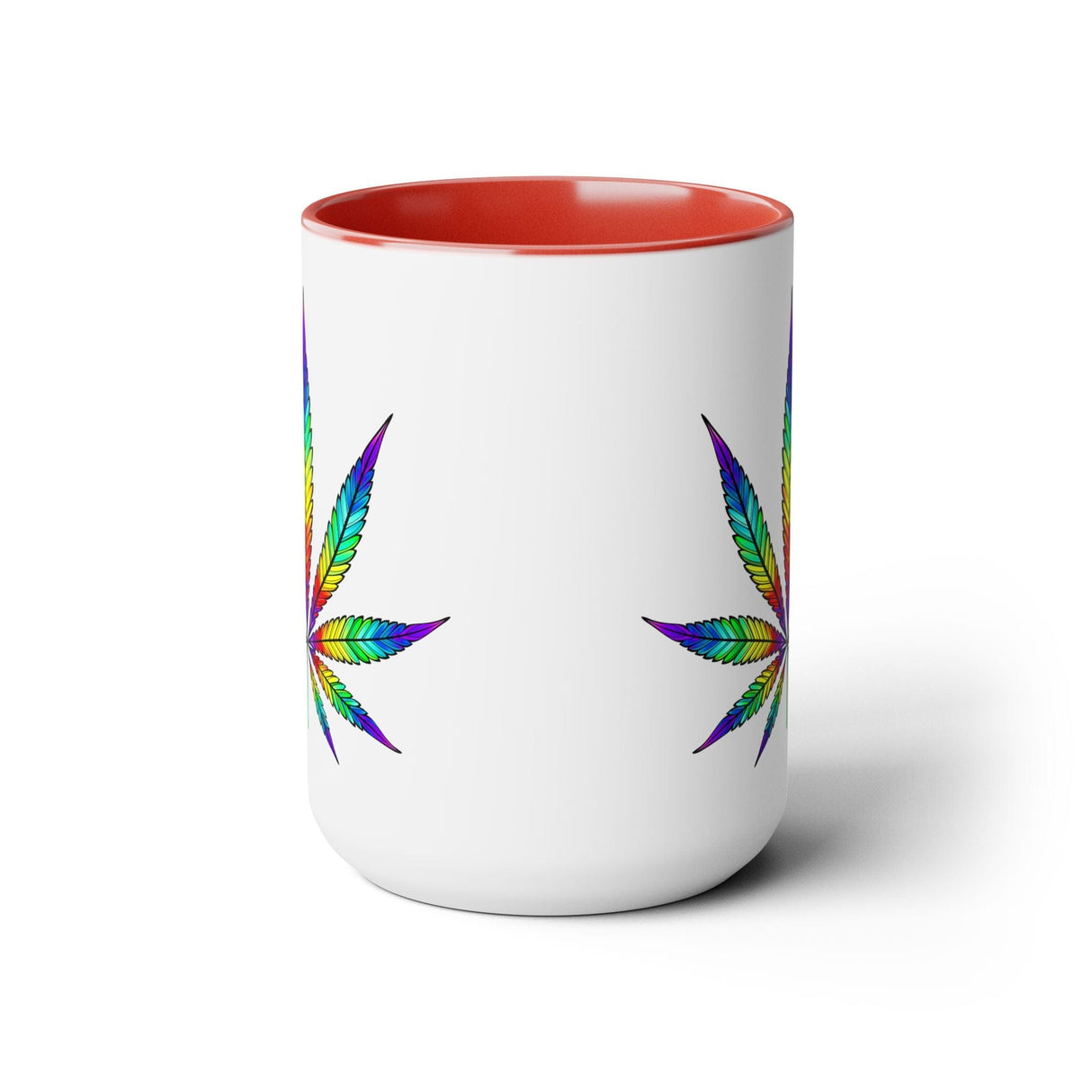 Vibrant Rainbow Cannabis Mug