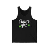 Flower Girl Pot Leaf Jersey Tank Top