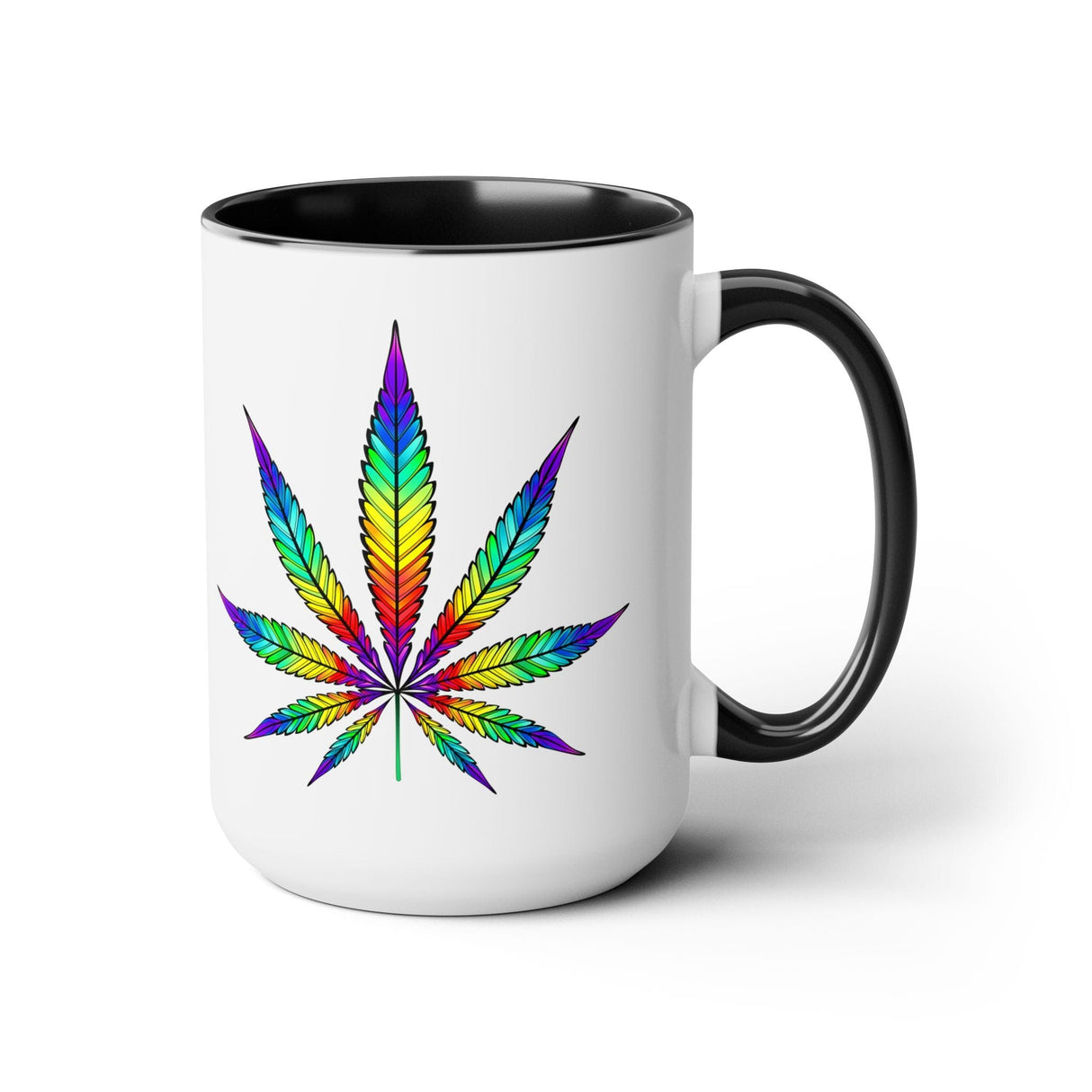 Vibrant Rainbow Cannabis Mug