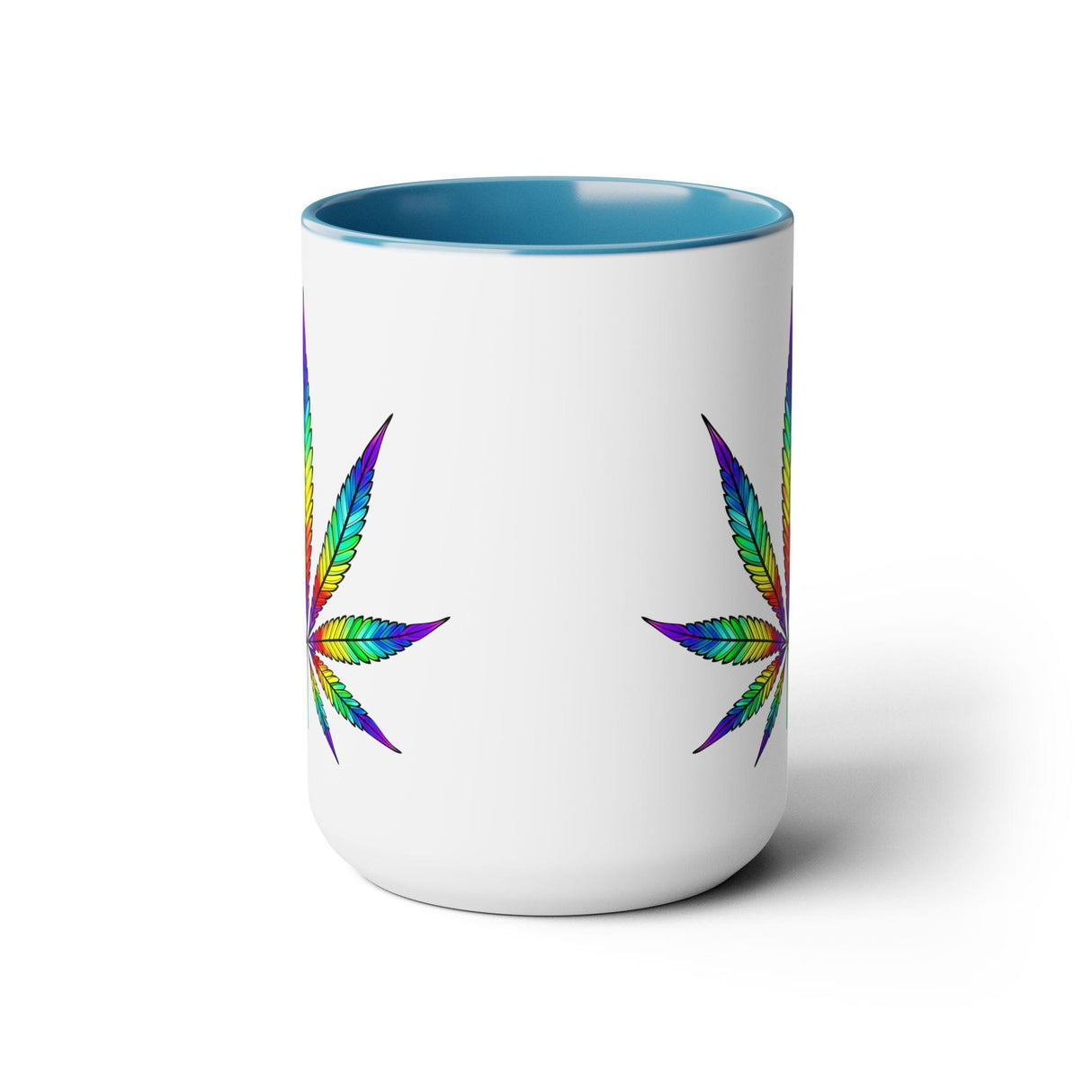 Vibrant Rainbow Cannabis Mug