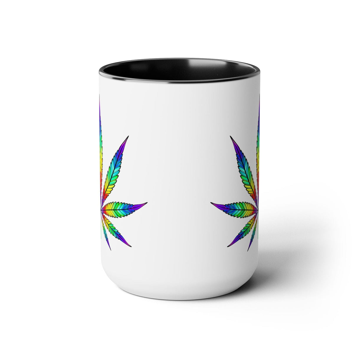 Vibrant Rainbow Cannabis Mug