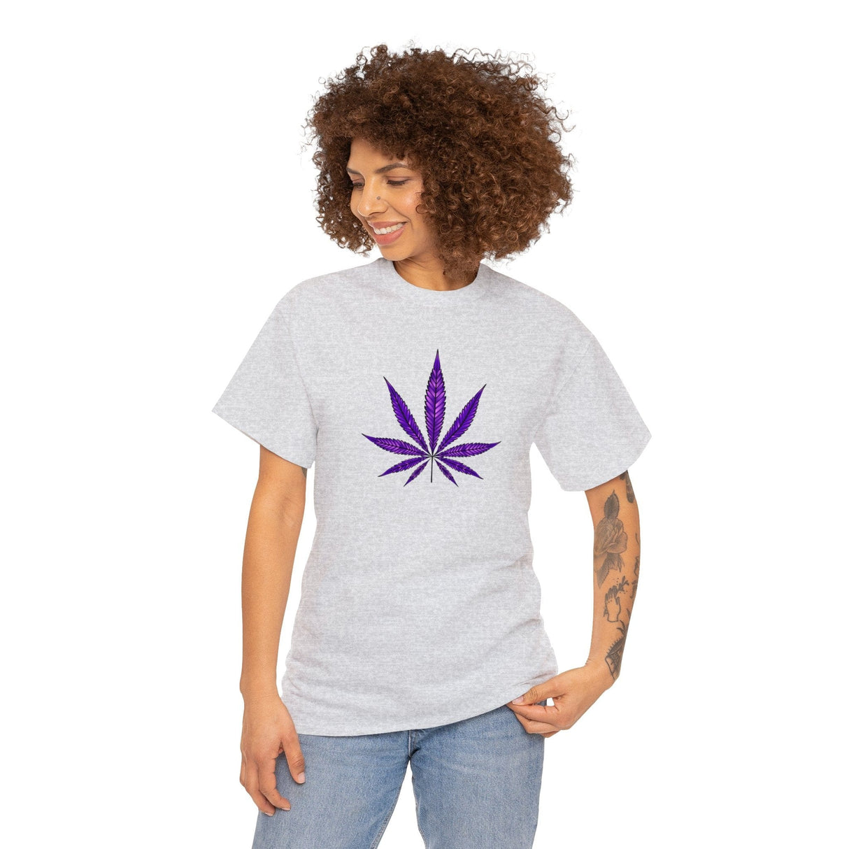 Purple Cannabis Leaf Tee