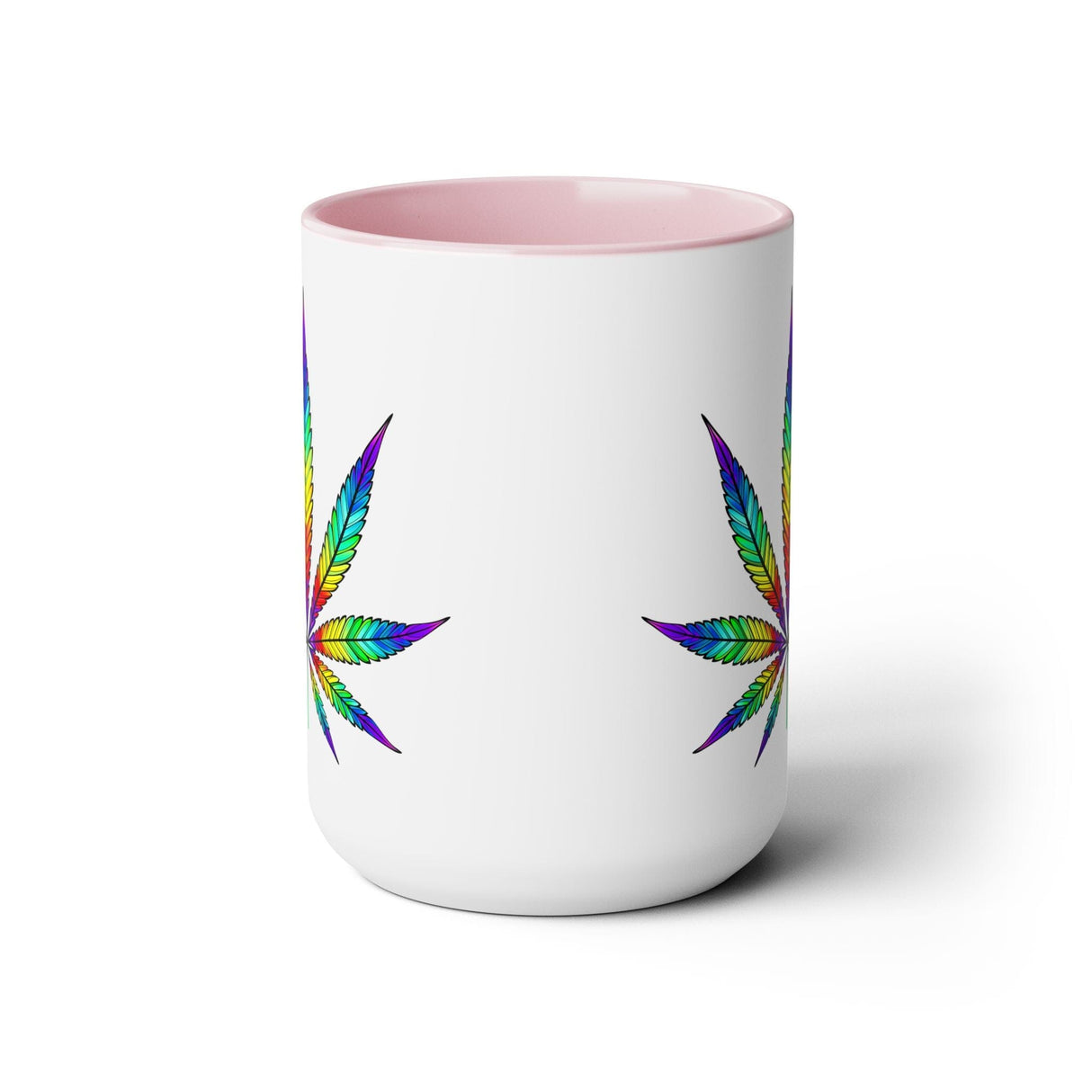 Vibrant Rainbow Cannabis Mug