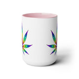 Vibrant Rainbow Cannabis Mug