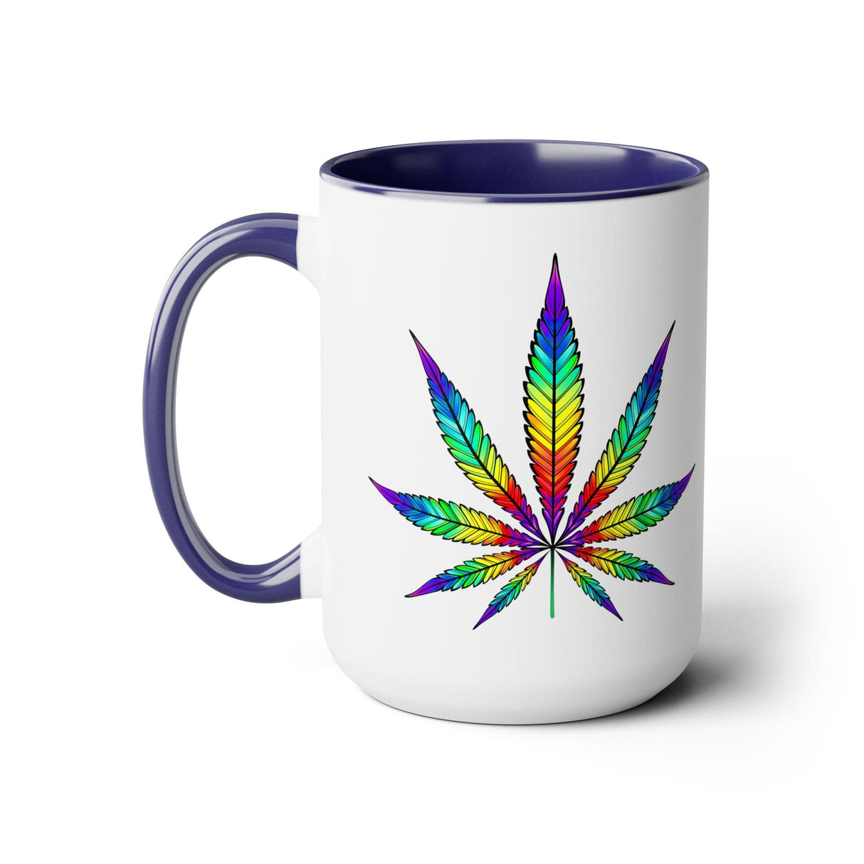 Vibrant Rainbow Cannabis Mug