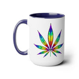 Vibrant Rainbow Cannabis Mug
