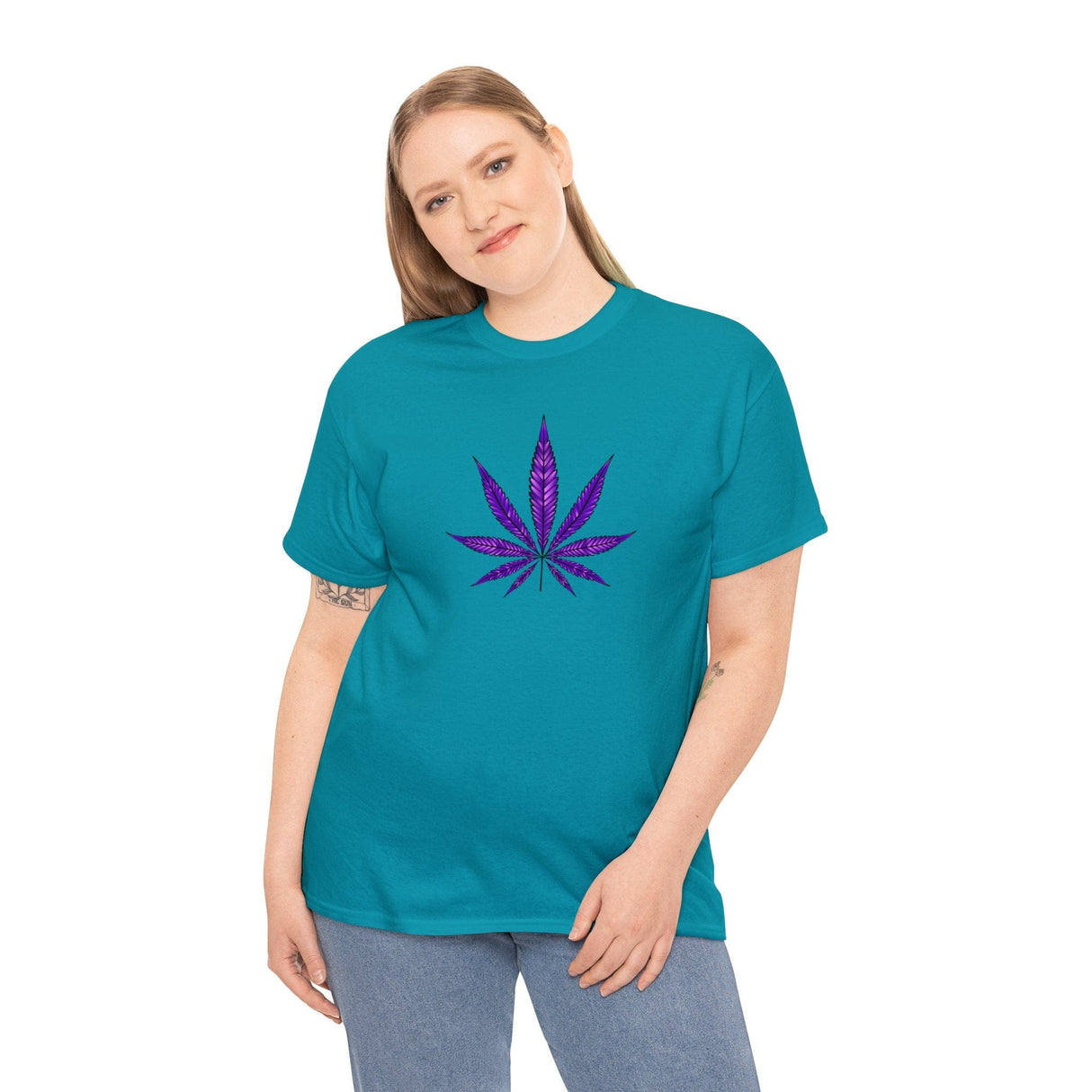 Purple Cannabis Leaf Tee