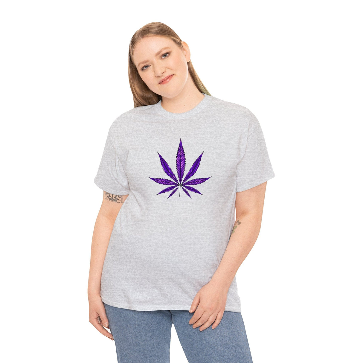 Purple Cannabis Leaf Tee