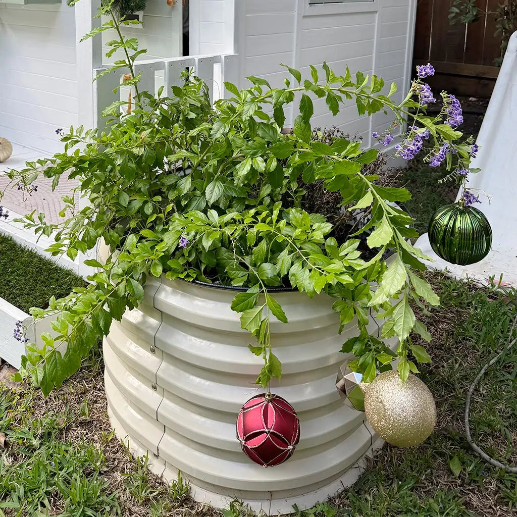 Vegega 17'' Tall 24'' Round Metal Raised Garden Beds Twin Pack v2.0