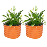 Vegega 17'' Tall 24'' Round Metal Raised Garden Beds Twin Pack v2.0