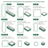 Vegega 17" Tall 2x8 Rectangle Raised Garden Bed (9 in 1) - v2.0
