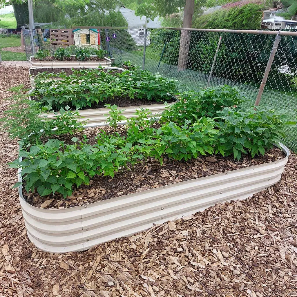 Vegega 17'' Tall 8x2 Metal Raised Garden Beds (9 in 1) v2.0