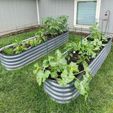 Vegega 17'' Tall 8x2 Metal Raised Garden Beds (9 in 1) v2.0