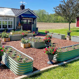 Vegega 17'' Tall 8x2 Metal Raised Garden Beds (9 in 1) v2.0