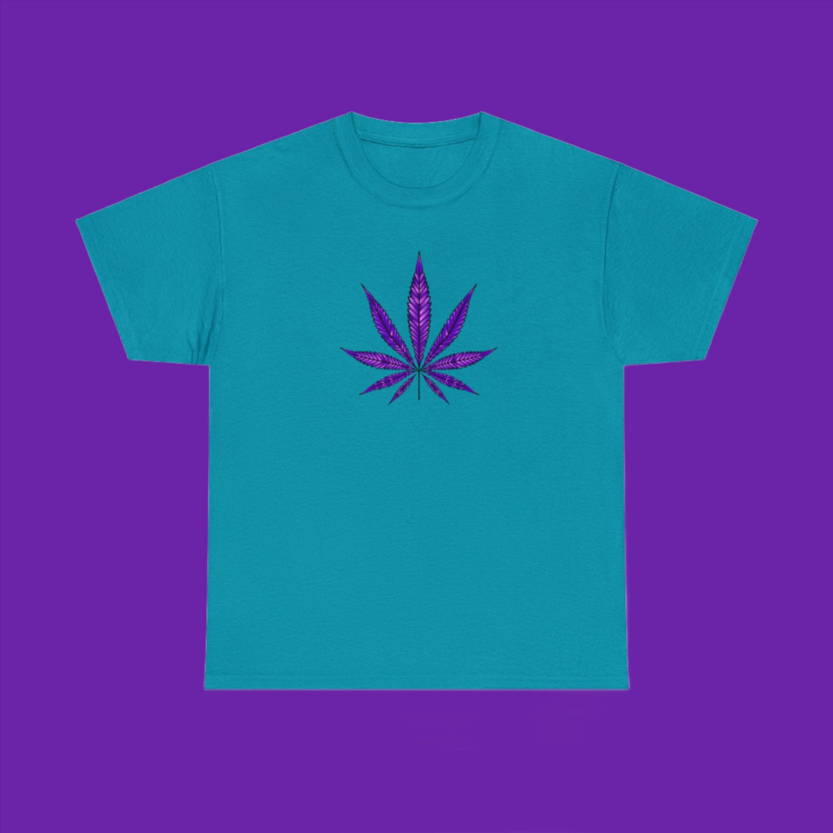 Purple Cannabis Leaf Tee