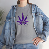 Purple Cannabis Leaf Tee