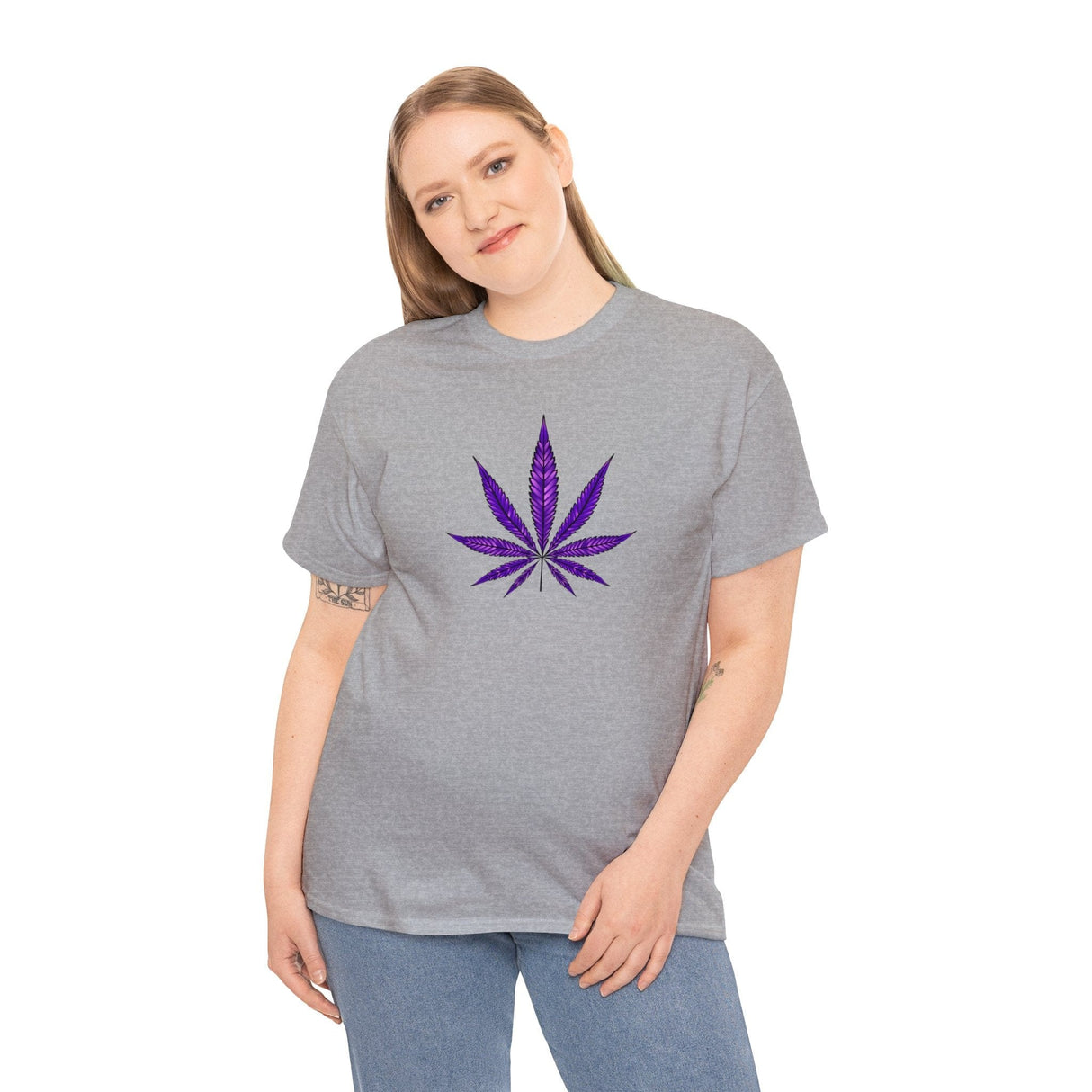 Purple Cannabis Leaf Tee