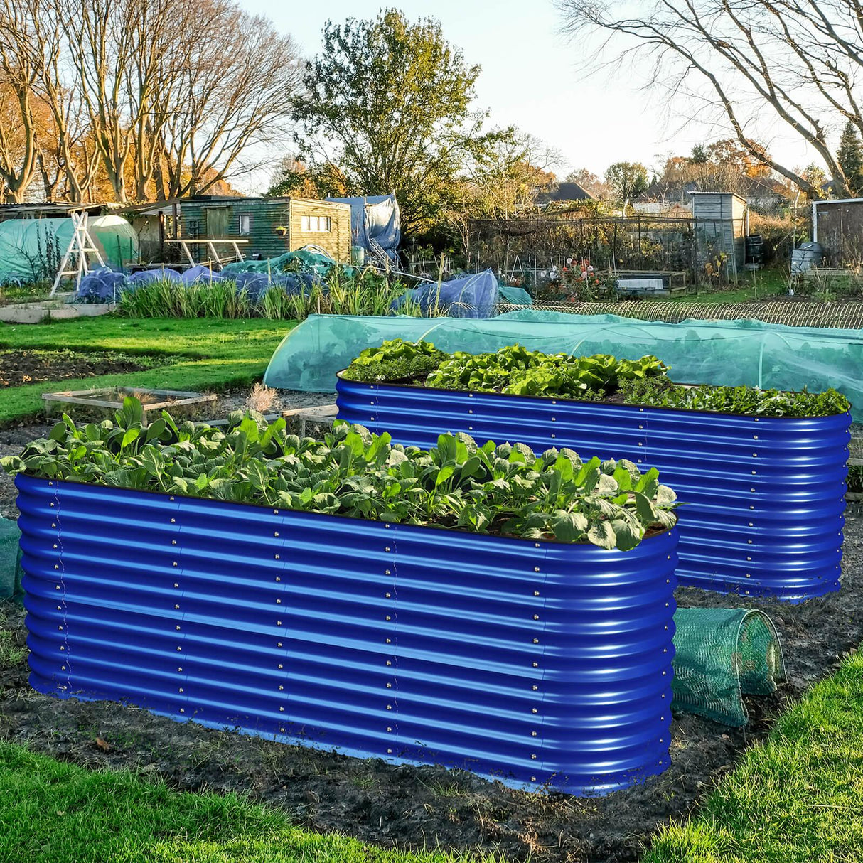 Olle Gardens 32" Tall 12-in-1 Raised Garden Bed – Durable Modular Planter