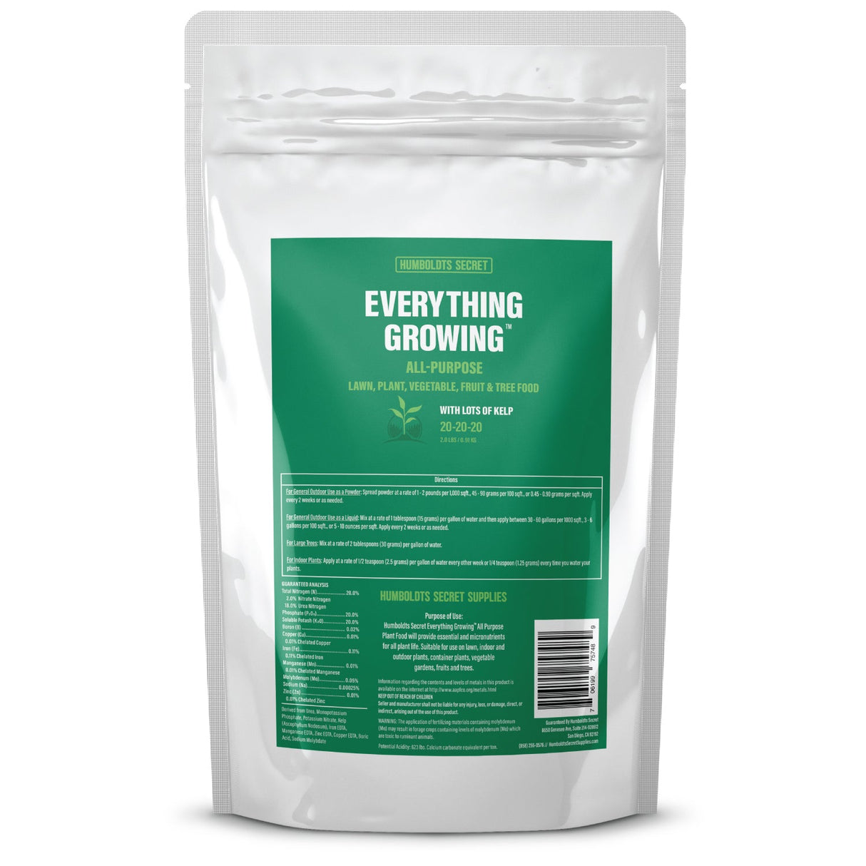 Humboldts Secret Everything Growing All Purpose Fertilizer (20-20-20)