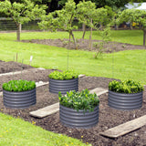Olle Gardens 17" Tall, 24" Round Pair Raised Garden Beds, (2) per set