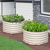 Olle Gardens 17" Tall, 24" Round Pair Raised Garden Beds, (2) per set