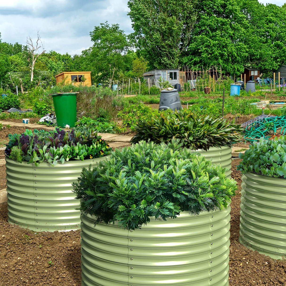 Olle Gardens 32" Tall x 42" Round Raised Garden Bed