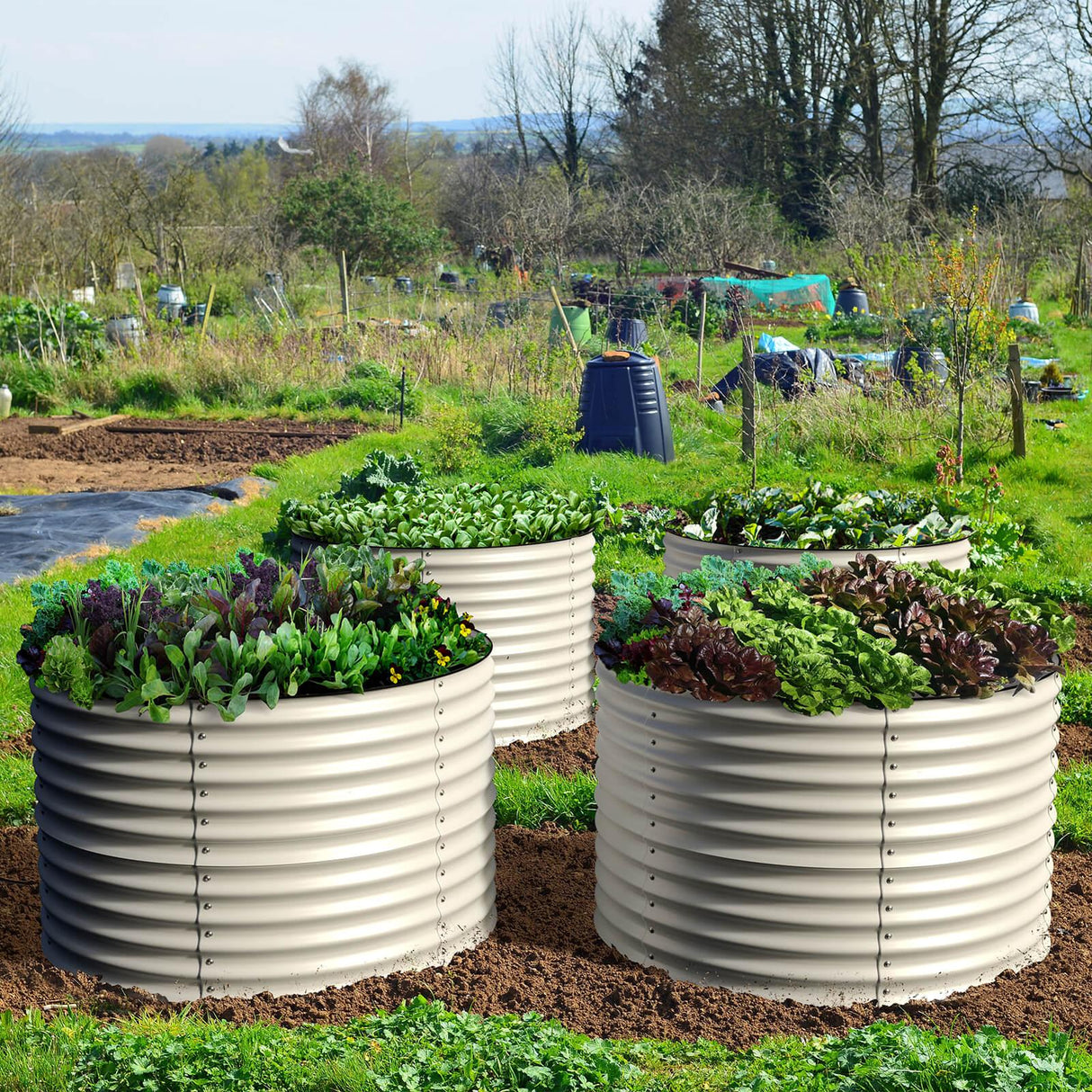 Olle Gardens 32" Tall x 42" Round Raised Garden Bed