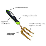 Garden Guru Titanium Hand Weeder Fork Tool