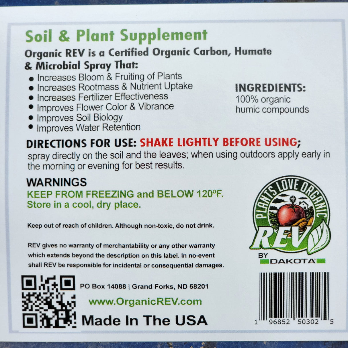 Organic REV Spray & REV Ready-to-Use – Pre-Mixed Plant Growth Stimulator