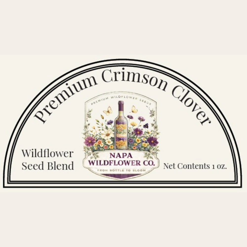 Napa Valley Wildflower Co Crimson Clover Cover Crop Seed – 1 oz