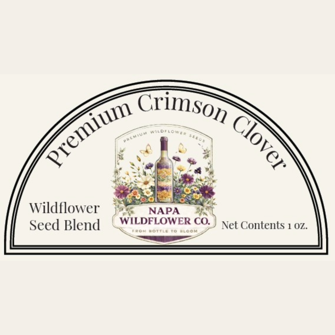 Napa Valley Wildflower Co Crimson Clover Cover Crop Seed – 1 oz