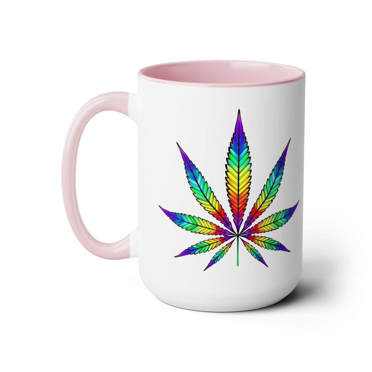 Vibrant Rainbow Cannabis Mug