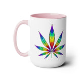 Vibrant Rainbow Cannabis Mug