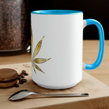 Gold Pot Leaf Coffee Mug