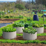 Olle Gardens 17" Tall, 24" Round Pair Raised Garden Beds, (2) per set