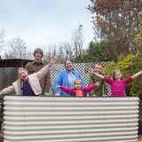 Vegega 32'' Tall 8x2 Galvanized Raised Garden Bed Kit (9 in 1) v2.0
