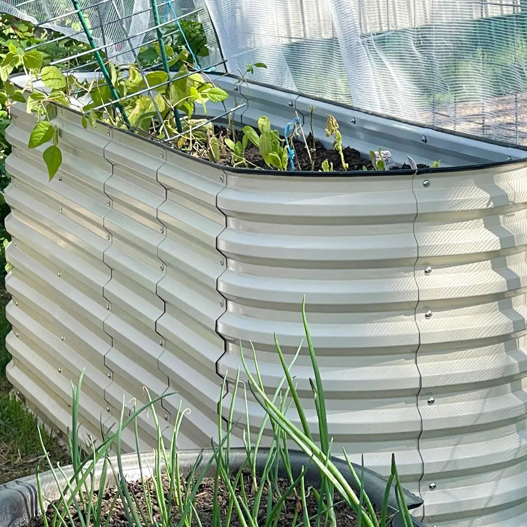 Vegega 32'' Tall 8x2 Galvanized Raised Garden Bed Kit (9 in 1) v2.0