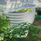 Vegega 32'' Tall 8x2 Galvanized Raised Garden Bed Kit (9 in 1) v2.0