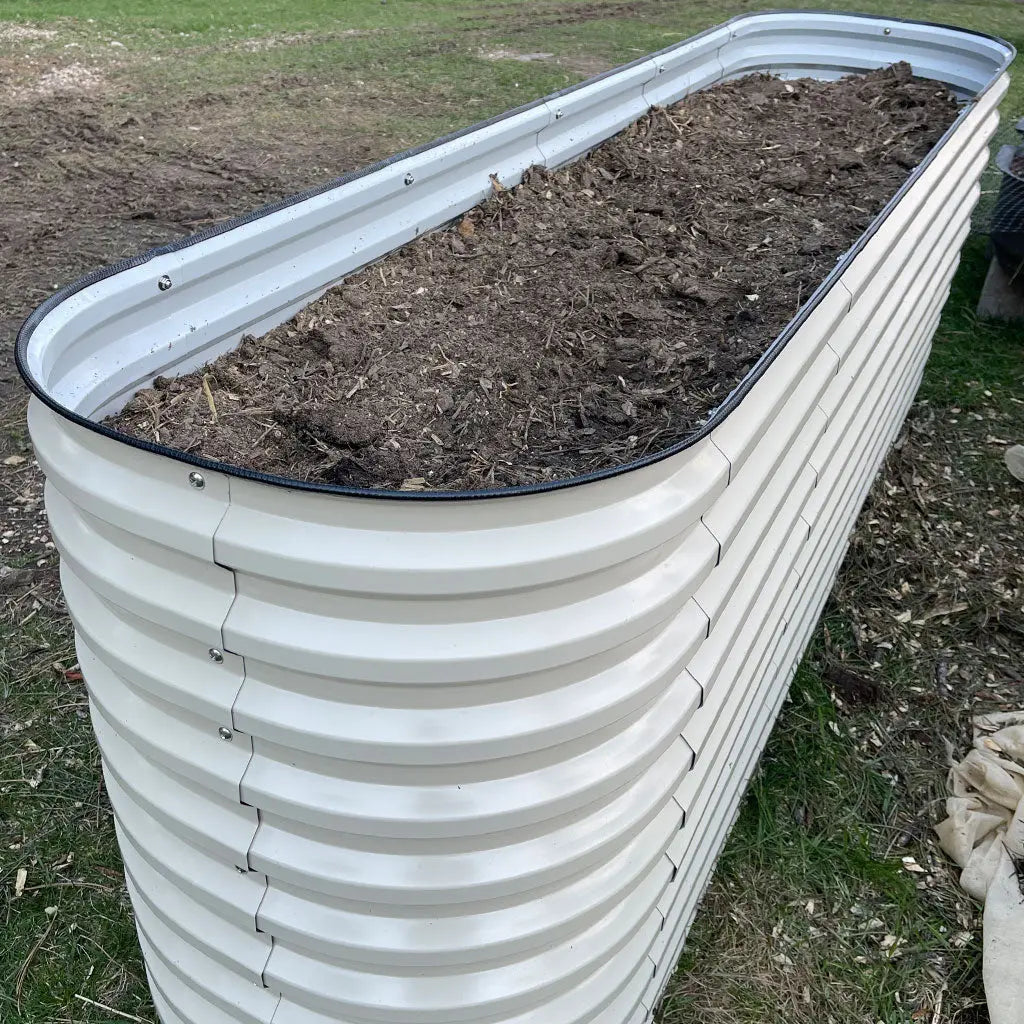 Vegega 32'' Tall 8x2 Galvanized Raised Garden Bed Kit (9 in 1) v2.0