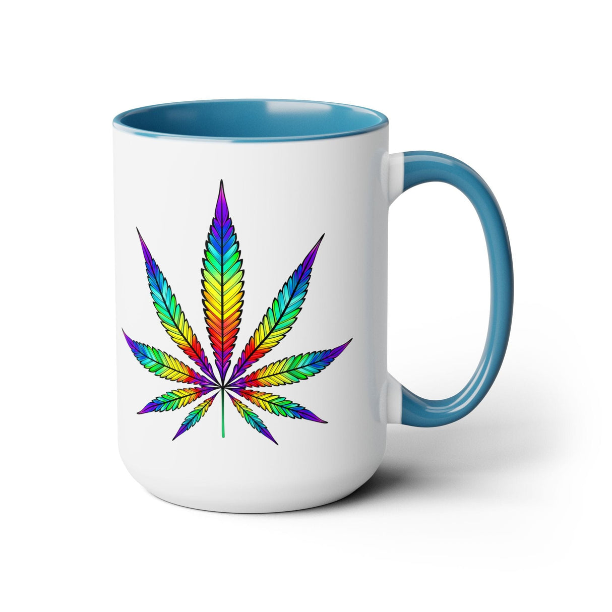 Vibrant Rainbow Cannabis Mug