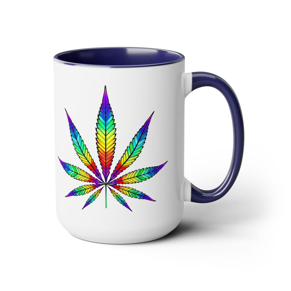 Vibrant Rainbow Cannabis Mug