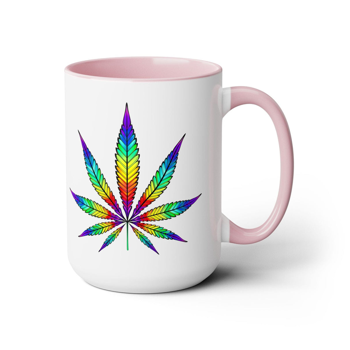 Vibrant Rainbow Cannabis Mug